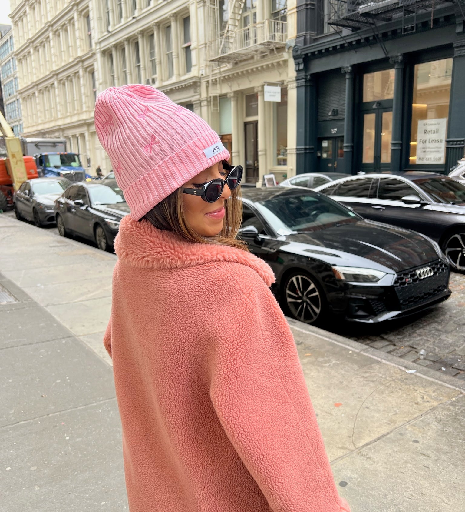 Pink Bow Party Beanie